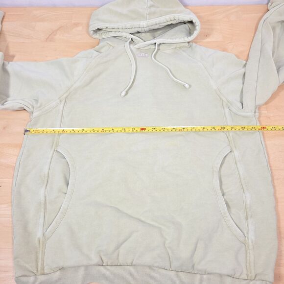 Kith Hoodie Men's Sz L Light Mint Green Small Logo Patch Sweatshirt 100% Cotton - Picture 4 of 12